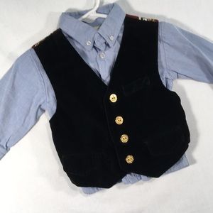 B.T. Kids doggie theme two piece vest and shirt